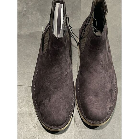 Mutual Weave Men's 10.5M Wells Flat Heel Chelsea Boots Dark‎ Brown *NEW